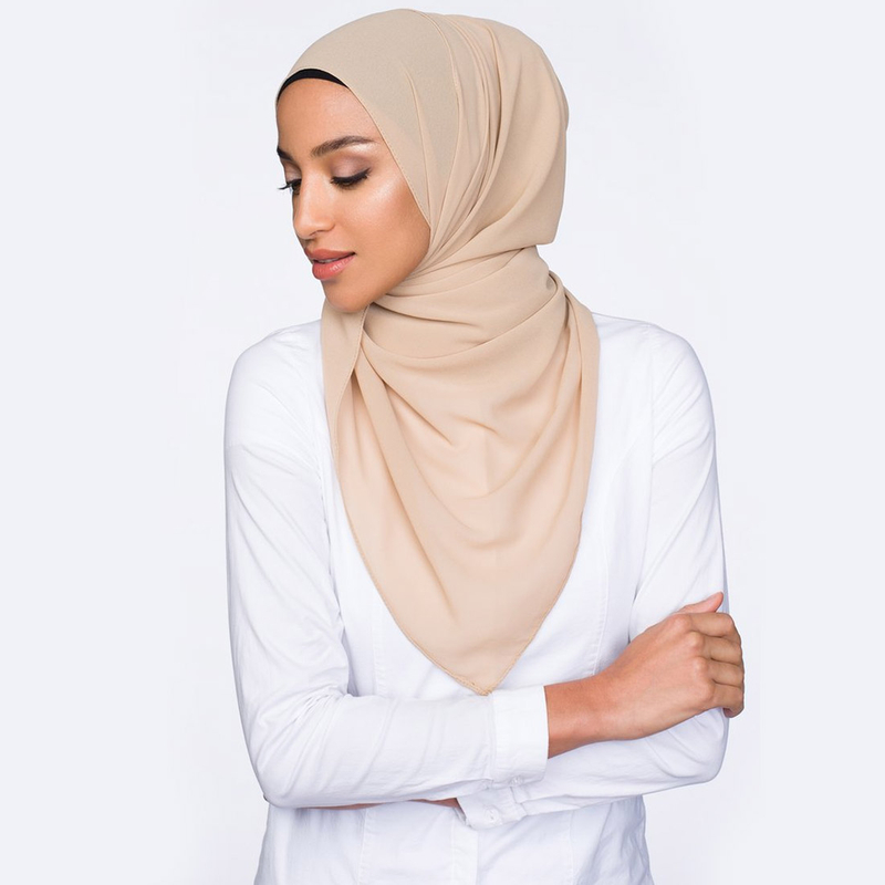 Factory Wholesale Arab Dubai Muslim Plain Chiffon Scarf Hijab Women Malaysia Head Wrap Scarf Hijab