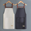 1pc Perfessional Kitchen Apron Women Waterproof Fashion Apron with Pockets Women Taller Waiter Apron Chef Work Uniform
