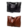 Female Big Soft Leather Satchel Bag Classic Solid Color Simple Casual Large Capacity Tote Single Shoulder Handbag Female Big Sof