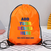 10/50/100/300/500 Pcs Custom Bag Printing Logo Schoolbag Promotional Gym Football Bag Drawstring Backpack Promotional Products