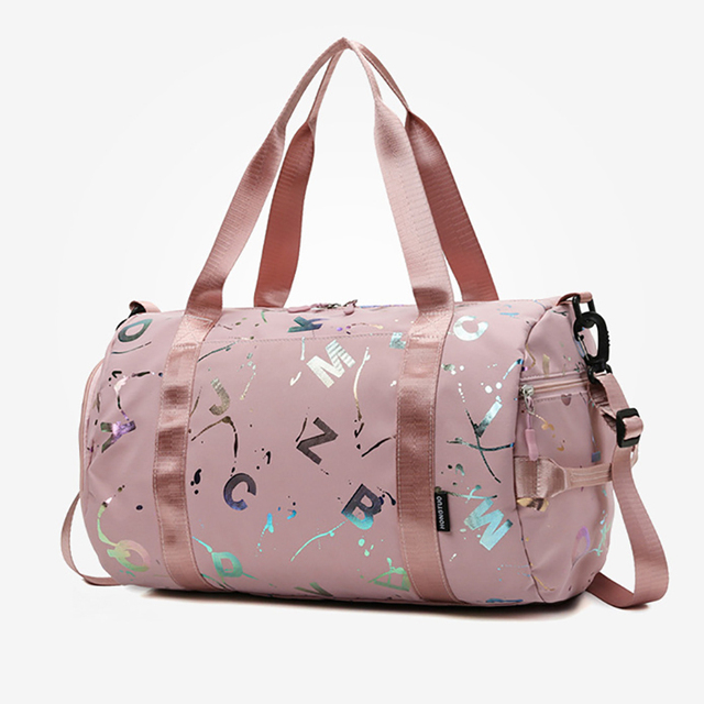 Gym Yoga Sport Dance Bag For Girl Boy Graffiti Letters Printing Travel Fitness Dry Wet Waterproof Crossbody Deffle Bag