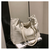 Shoulder Side Bags for Women Vintage Solid Color Simple Large Capacity Big PU Leather The Latest Handbags Travel Totes