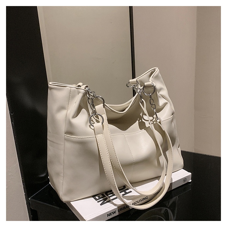 Shoulder Side Bags for Women Vintage Solid Color Simple Large Capacity Big PU Leather The Latest Handbags Travel Totes