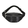 Unisex PU Leather Sling Bag Casual Shoulder Bags Chain Chest Pouch Outdoor Sport Crossbody Satchel Waist Pack