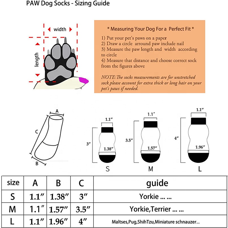2024 Pet Puppy Doggie Grip Socks Paw Protectors Cotton Knit Dog Socks Anti Slip Dog Winter Shoes