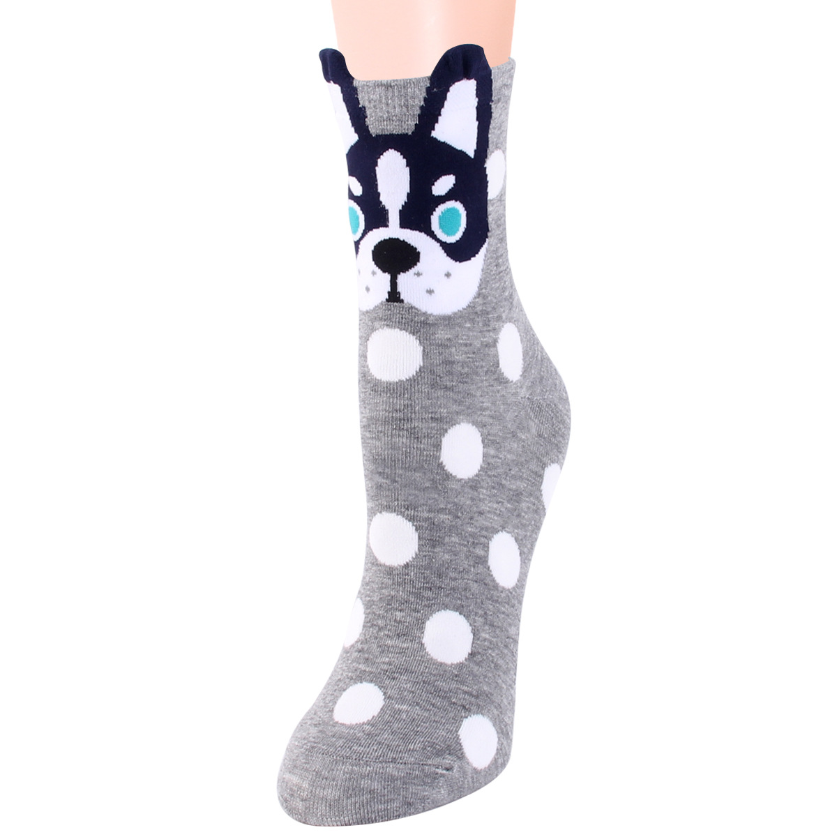 Funny Cute Women's Crew Pet Dog Socks Novelty Cartoon Animal Dog Gift Socks for Girl