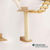 Wooden Cat Tree Furniture Platform Pet Climbing Shelf Table Cat Tree Condo Wall Mounted Shelves