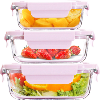 BPA Free Super Glass Food Storage Containers with Lids,Bento Boxes