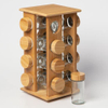 16-cube Spice Rack Kitchen Accessories with Spice Jars Decorative Countertop Bamboo Storage Holders & Racks Natural