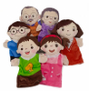 Factory Sale Custom 28cm Soft Hand Puppet Family Member Stuffed Toys Dad Mom Finger Parent Child Activities Props Kid Gifts