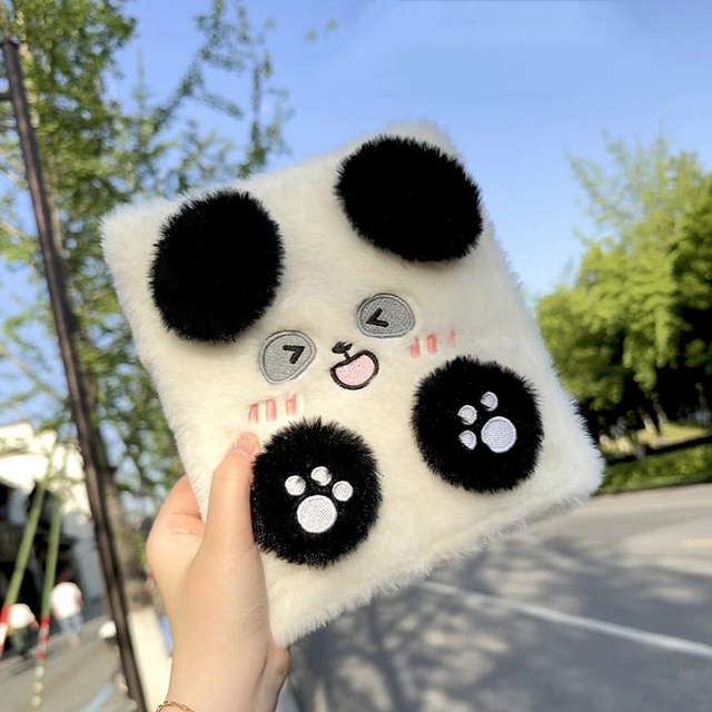 Cartoon Plush A6 Cover Binder Photocards INS Girl Korean Cute Photo Album Idol PhotoCard Holder Collect Book School Stationery