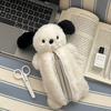 Korea Style Puppy Pencil Case Soft Plush School Stationary Big Capacity Pen Bag For Student Kawaii Stationary