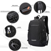 Neutral Waterproof Backpack With Anti-theft Password Lock, Reflective Strip, Basketball Net Pocket, USB And Headphone Interface