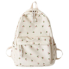 Korean Student School Backpack Floral White School Bags For Teenage Girls Cute Women's Backpack Brand Book Bag Nylon Rucksack