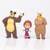 10 Pcs Masha and the Bear Action Figure Anime Model Cartoon Toys For Friends gifts