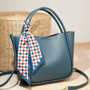 New Fashionable Bucket Bag, High-end And Niche Silk Scarf Women's Bag, Large Capacity Single Shoulder Crossbody Handbag