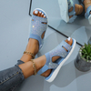 Wholesale new style transparent slide slippers sandals women fashion 2023 summer shoes for ladies leopard pattern heeled sandals