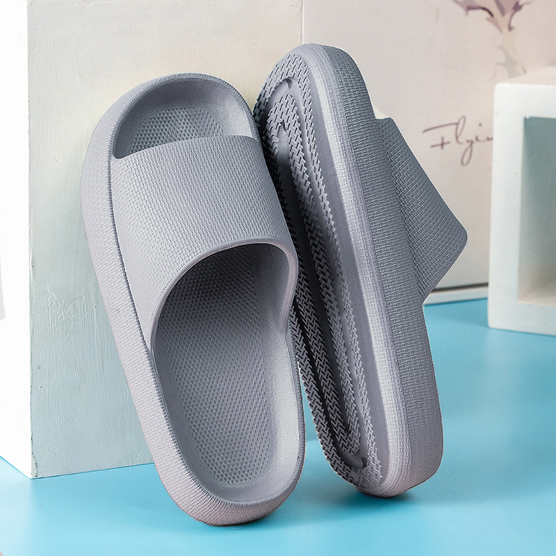 Hot Sale EVA Slide Non-slip Quick Drying Shower Sides Bathroom Sandals Pillow Slippers for Women