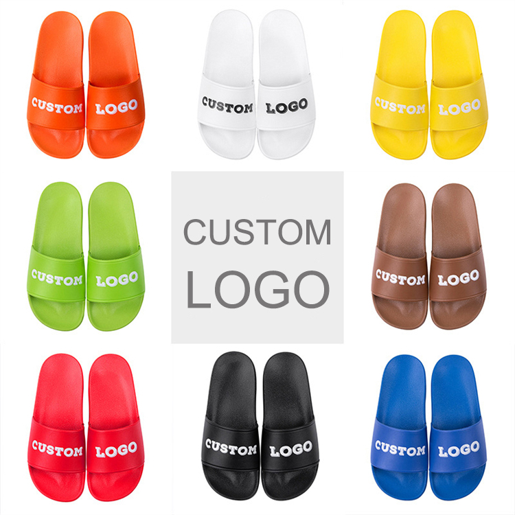 2024 Shoe Manufacturer Slides Custom Logo Summer Anti- Slip Casual Sandals For Unisex Slides Slippers
