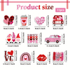 Valentine's Day Wooden Hanging Ornaments Valentines Tree Decorations Halloween Gnomes Wood Cutouts with Ropes Halloween Signs
