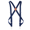 Side Clip Trucker Suspenders for Men Work 2.5cm Wide X-back with 2 Snap Hooks Adjustable Elastic Heavy Duty Trouser Braces Black