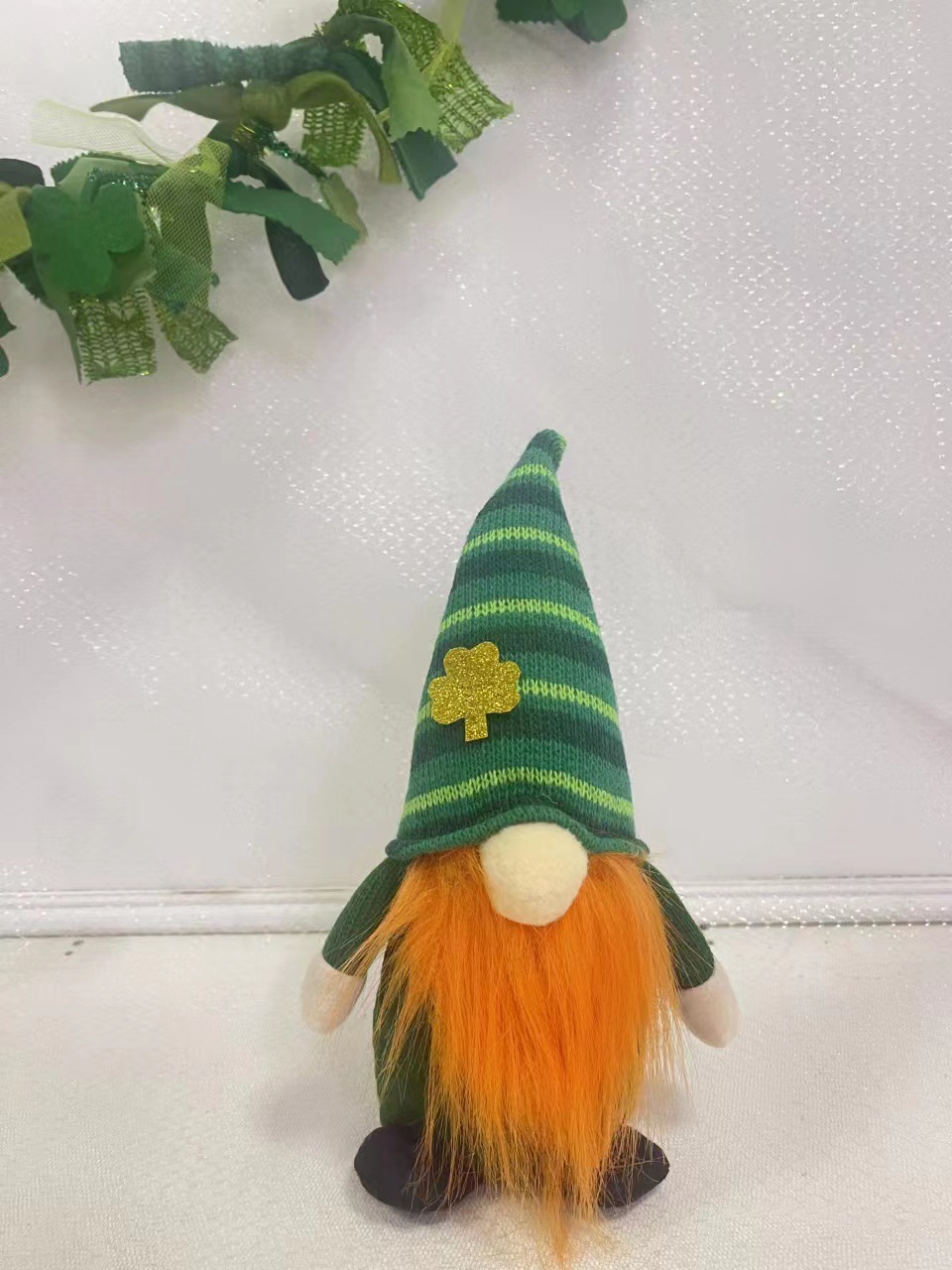 Irish St. Patrick's Day Trifolium Goblin Ornament Dwarf Faceless Doll Decoration