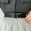 Korean Fashion Wild Belt Chic Students Casual Retro Simple Square Buckle Belt Trouser Belt Men And Women