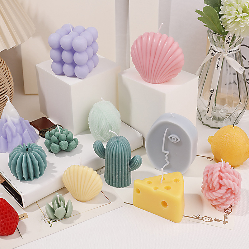 26 Shapes Smokeless Aesthetic Candle Scented Candles Decoration Christmas Handmade DIY Home Room Decor Tools Accessories