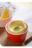 Ceramic Shufulei Baking Bowl High Temperature Resistant Dessert Pudding Bowl 3.5 Inch Baby Steamed Egg Bowl Household Oven Bow