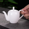 Chinese Handmade White Porcelain Teapot Ivory White Tea Pot Ceramics Teaware Tea Infuser Pu'er Oolong Tea Filter Kettle