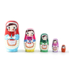 5PCS Matryoshka Dolls Nesting Dolls Cute Wood Russian Montessori Nesting Doll DIY Paint Skill Training Children Christmas Gift