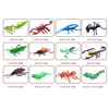 12PCS Simulation Plastic PVC Mini Insect Animals Models Spider Cockroach Beetle Grasshopper Dragonfly Ant Mantis Educational Toy