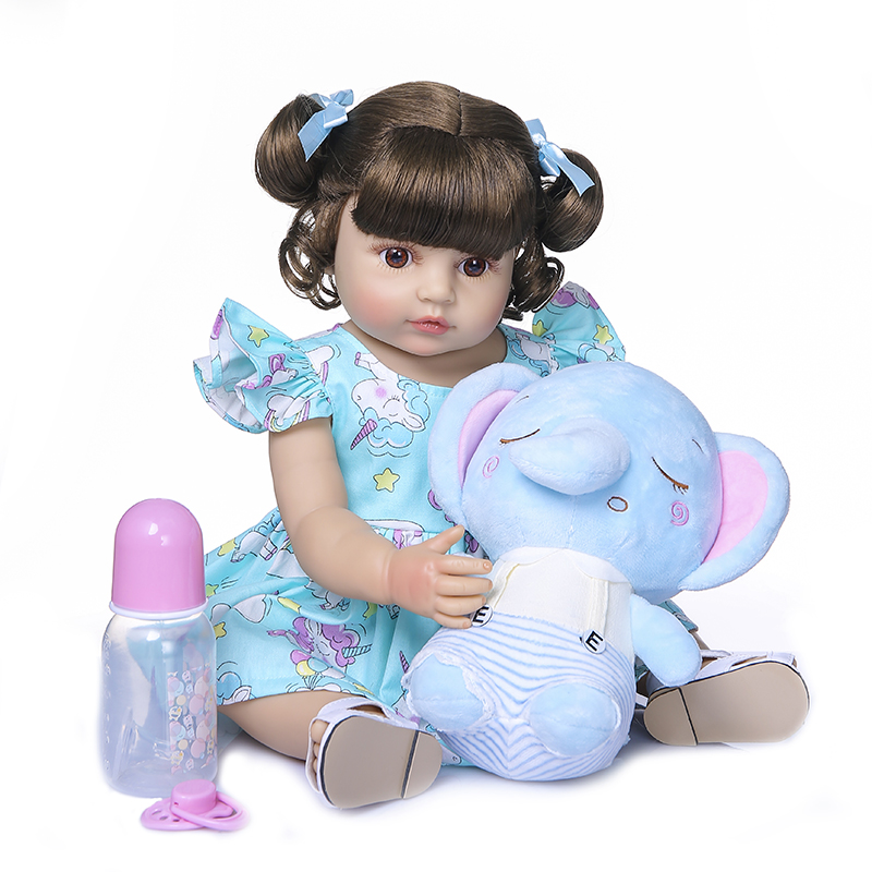 50CM Full Body Soft Silicone Popular Sweet Face Reborn Toddler Baby Girl Doll Birthday Christmas Gift High Quality Doll
