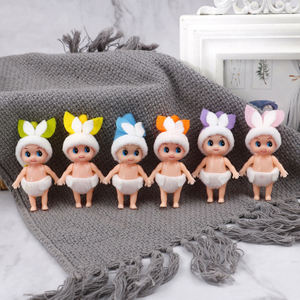 1PC Cute Mini Easter Doll 9CM Easter Elf Doll Baby Elves Doll Movable Arm Leg Doll Toy Easter Rabbit Doll For Children Kids