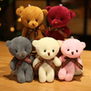 10PCS/Pack Stuffed Plush Toy Teddy Bears Mini Bear Doll Toy Keychain Bag Pendants Wedding Decoration Kids Birthday Party Gifts