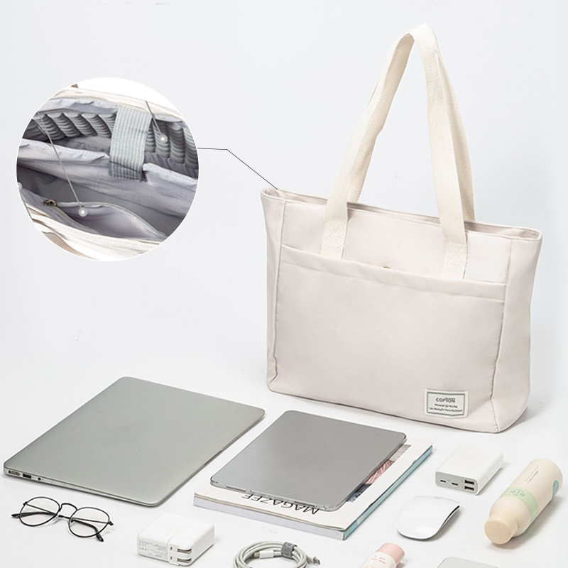 Shockproof Canvas Women Laptop Tote Bag 14 Inch for Macbook Air Pro Huawei Dell ASUS Acer XiaoMi HP Notebook Handbags Briefcase