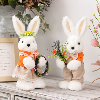 Spring Home Furnishings Creative Cartoon Photography Props Easter Simulation Bunny Home Garden Bunny Decoration Creative Bunny