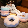45/70cm Kawaii Plush Donut Pillow Cartoon Simulation Food Plush Toy Doll Chair Sofa Cushion Floor Mat Gift for Lovers Kids