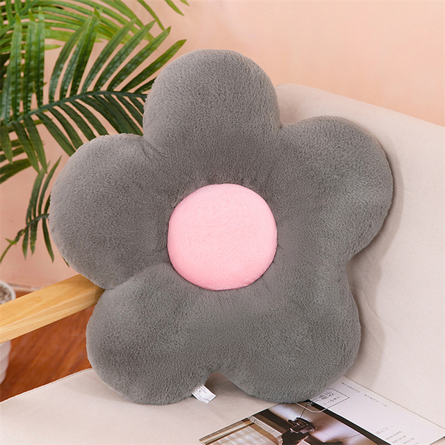 35cm Kawaii Colorful Flower Plush Pillow Cushion Soft Sunflower Plant Mat Stuffed Sofa Bed Sleeping Back Cushion Decor Gifts