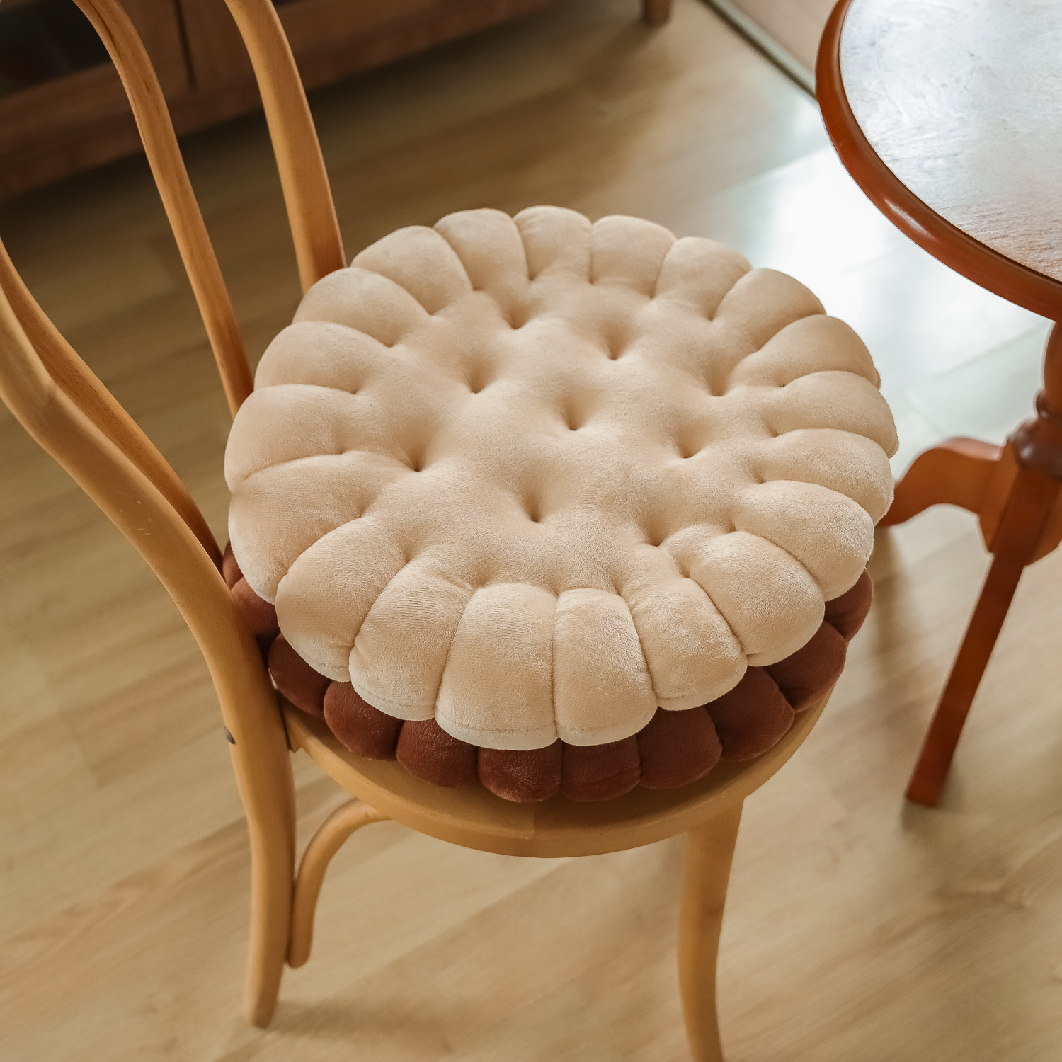  Cookie Biscuit Cushion Soft Cute Throw Pillow Square Circle Thicken Seat Decorative Flooring for Living Room Household Chair