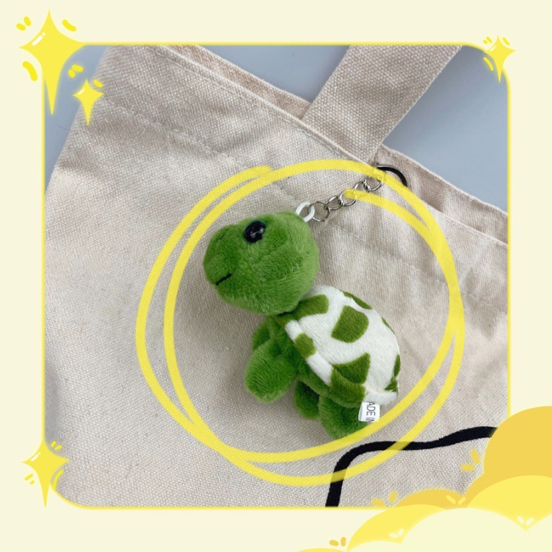 8cm Cute Cartoon Mini Turtle Doll Keychain Pendant Girl Woman Bag Doll Plush Toy Key Ring Jewelry Small Gift