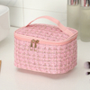 Fashion Cosmetic Bag Large Capacity Portable Handbag Woven Cosmetics Makeup Brush Storage Household Travel Wash Bag