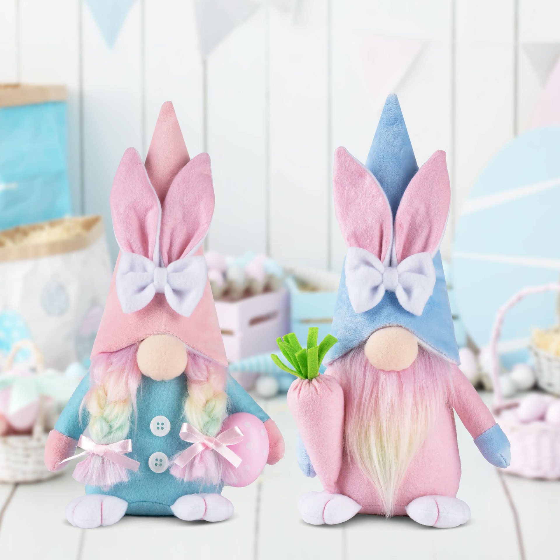 New Easter Bunny Faceless Doll Carrot Easter Egg Decoration Party Atmosphere Decoration