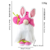 New Easter Long Eared Rabbit Standing Faceless Doll Doll Dwarf Showcase Home Decor