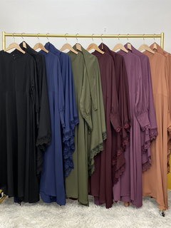 Chaomeng 2 Piece Abayas For Women Hijab Dress Ensemble Femme Musulmane Modest Robe Khimar Dubai Islam Turkey Kaftan Muslim Sets