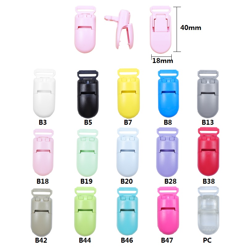 BOX 10Ppcs Plastic Baby Pacifier Clips Jewelry Making Pacify Soother Holder For Baby Feeding Accessories Tools Multi Colors