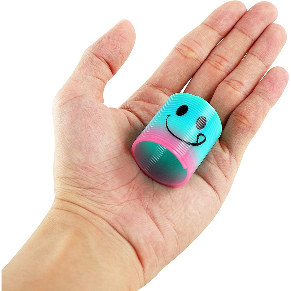 12PCS Spring Rainbow Magic Fidget Stress Coil Mini Springs Bulk Finger Toys For Party Favors Carnival Prize for Kids Boys Girls