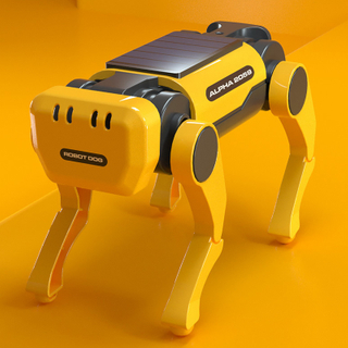 New Emo Robot Solar Electric Mechanical Dog Cow Children Educational Assembly Tech Puzzle Toy Bionic Smart Robot Dog Toys Gifts