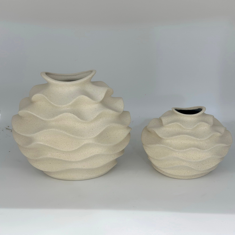 White Stone Rock Shape Ceramic Porcelain Vases for Wedding Center Piece Flower Vase Home Decor
