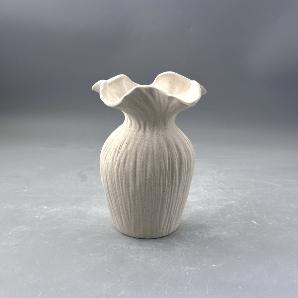 Nordic Simple Ceramic Vase Ornaments Flower Arrangement Dried Flowers Artificial Flowers Home Soft Decoration Ceramic Vase